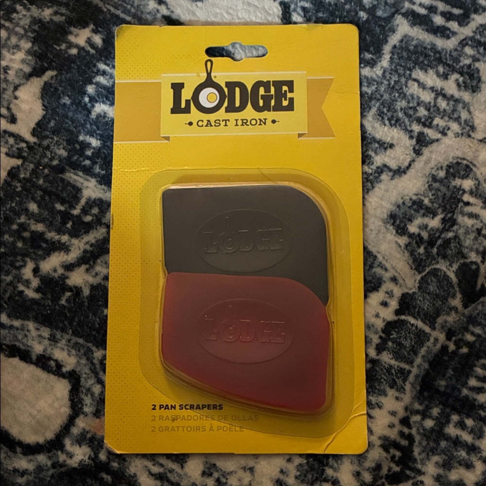 Lodge Cast Iron Pan Scrapers - Red and Gray
